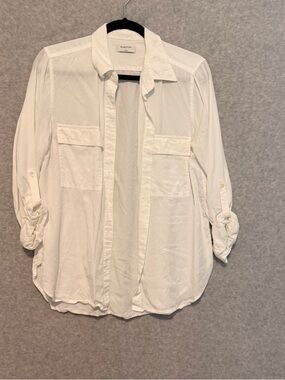 Babaton White Collared Button-Down Shirt